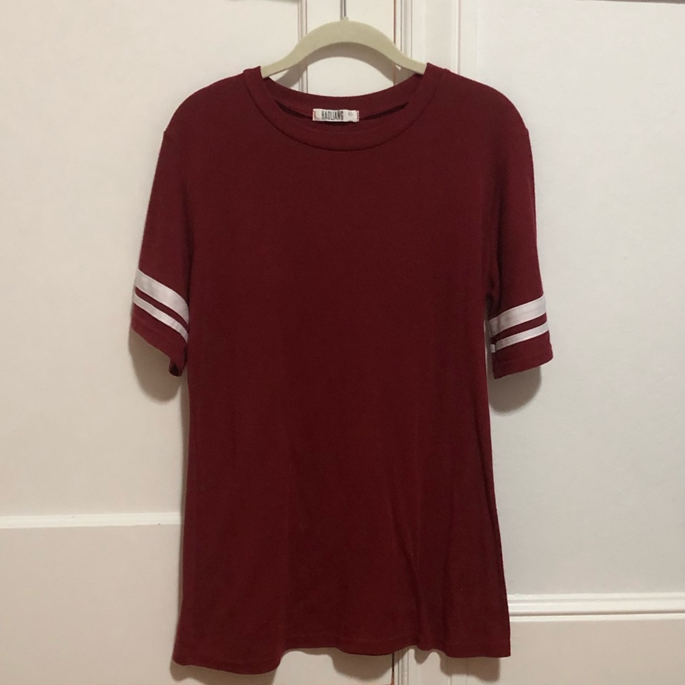 Red and white shirt